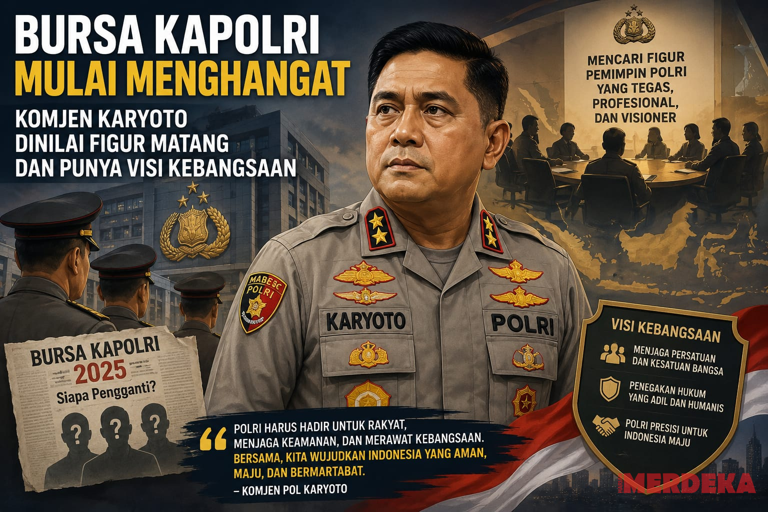 Bursa Kapolri, Komjen Karyoto Dinilai Figur Matang dan Punya Visi Kebangsaan
