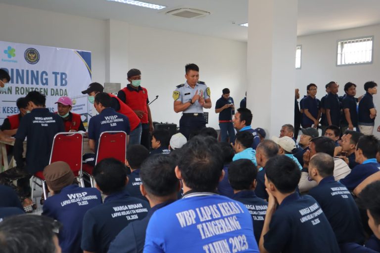 Lapas Kelas I Tangerang Gelar Cek Kesehatan Gratis, 600 Warga Binaan Ikuti Skrining TB