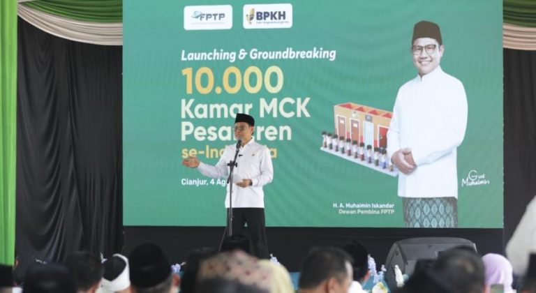 Tingkatkan Sanitasi, Gus Muhaimin Resmikan 10.000 MCK Ponpes