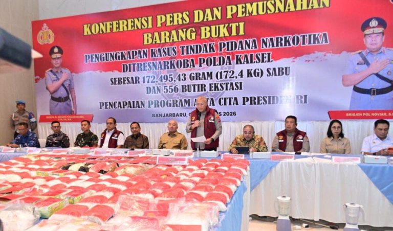 Selamatkan 863 Ribu Jiwa, Polda Kalsel Sikat 39 Tersangka Jaringan Narkotika Internasional