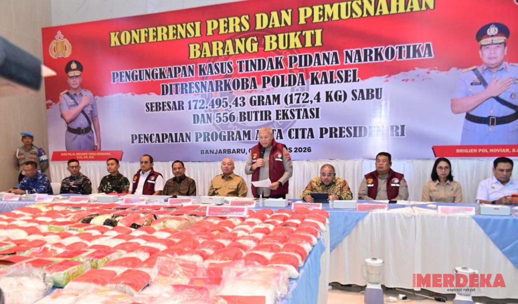 Selamatkan 863 Ribu Jiwa, Polda Kalsel Sikat 39 Tersangka Jaringan Narkotika Internasional