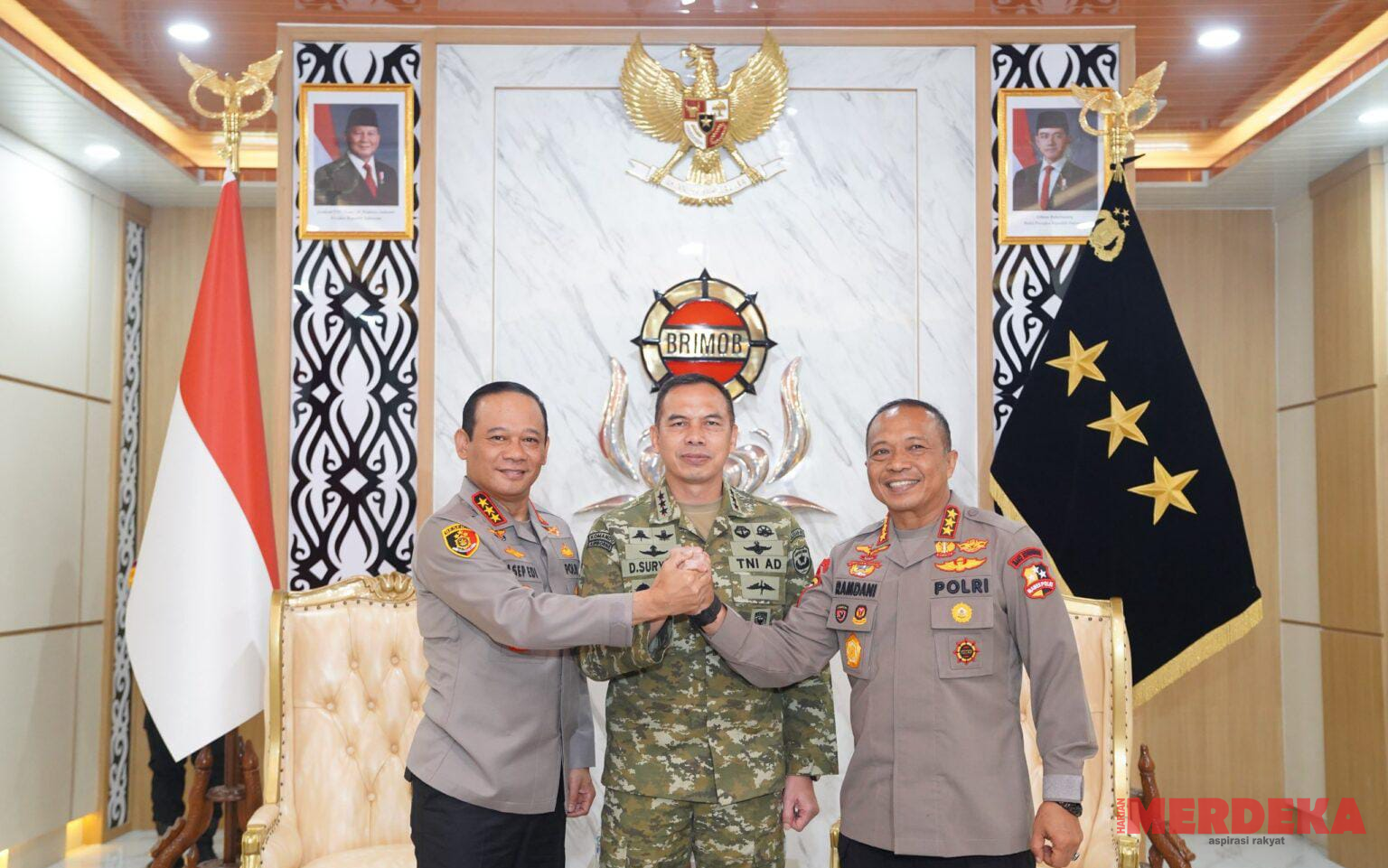 Soliditas TNI-Polri Jadi Pilar Utama, Kapolda Metro Jaya dan Pangdam Jaya Kunjungi Korbrimob Polri