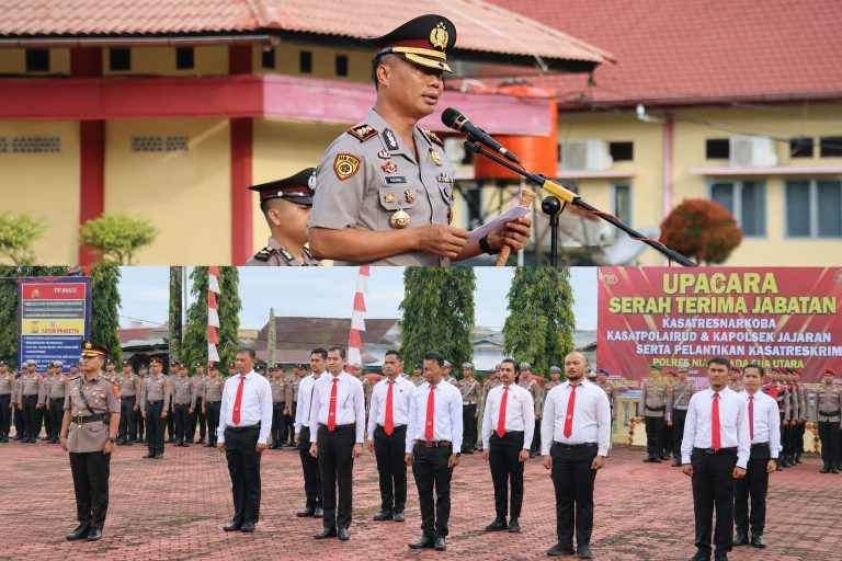 Sertijab Polres Nias Digelar Khidmat, Kapolres Apresiasi Kinerja Pengungkapan Kasus Narkoba