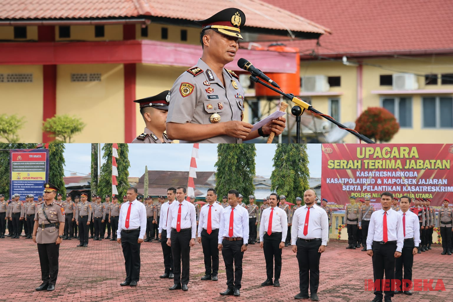 Sertijab Polres Nias Digelar Khidmat, Kapolres Apresiasi Kinerja Pengungkapan Kasus Narkoba