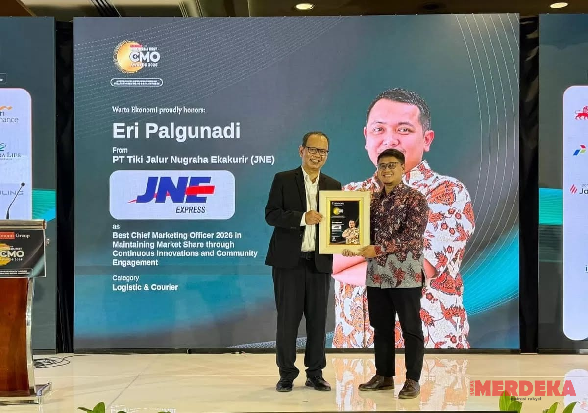 Eri Palgunadi Raih Best CMO Award 2026, Strategi Inovasi JNE Kembali Diakui