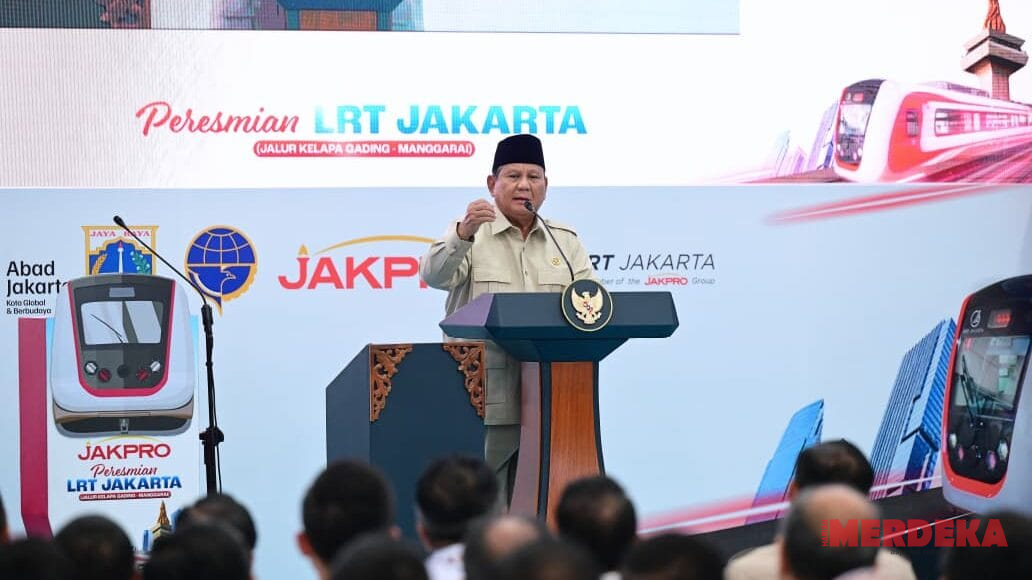 Prabowo Resmikan LRT Kelapa Gading–Manggarai, Tarif Cuma Rp8 Selama 8 Hari