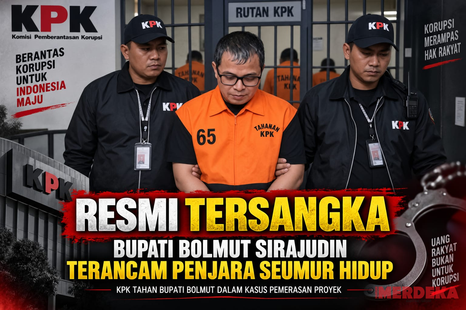 KPK Bongkar Dugaan Fee Proyek 10 Persen, Bupati Bolmut Sirajudin Ditahan